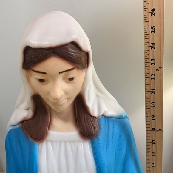 Empire Vintage Lighted Blow Mold Christmas Nativity Virgin Mary - Picture 4 of 17